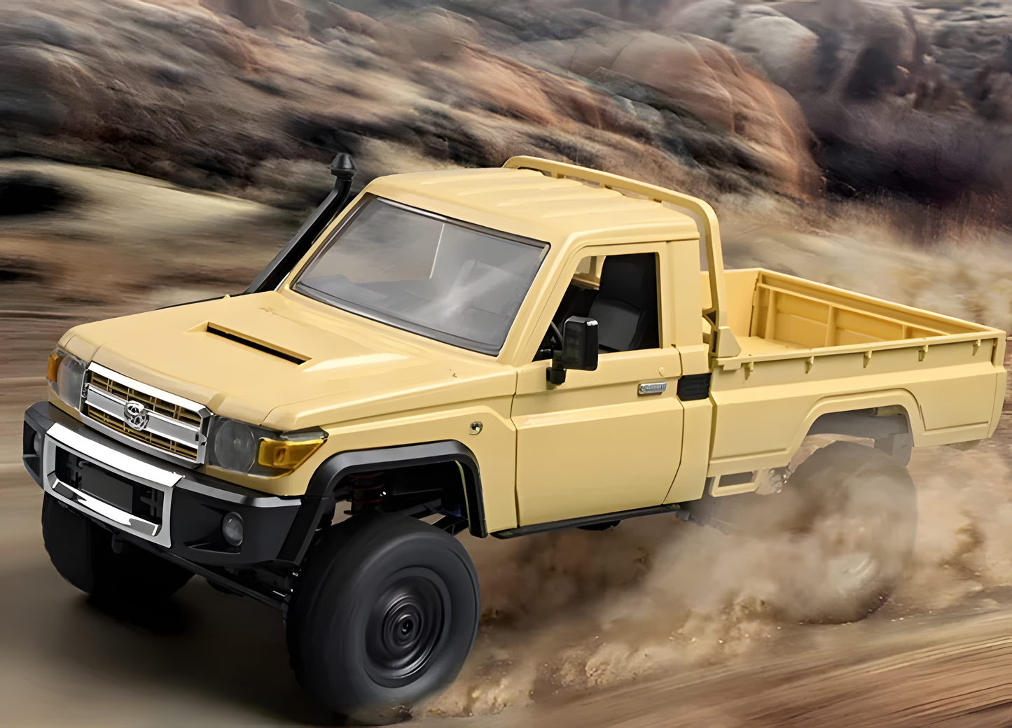 Toyota LC79 2.4G All Terrain RC 4x4 Rock Crawler Pickup - Desert Yellow